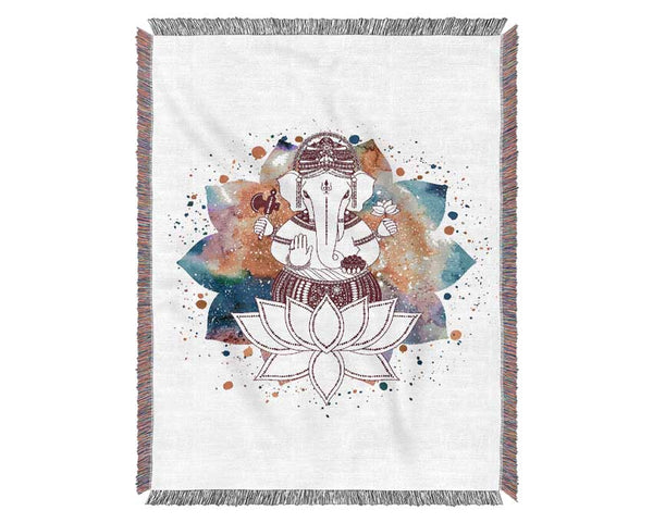 Hindu God Ganesha 3 Woven Blanket