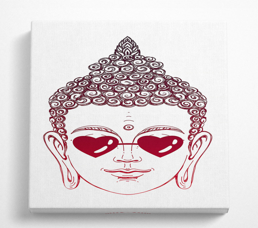 A Square Canvas Print Showing Buddha 14 Square Wall Art