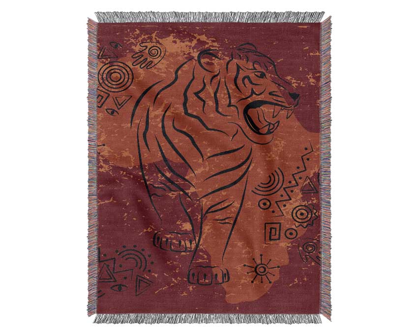 Indian Tiger Woven Blanket