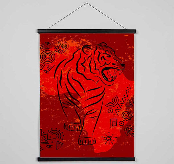 Indian Tiger Hanging Poster - Wallart-Direct UK