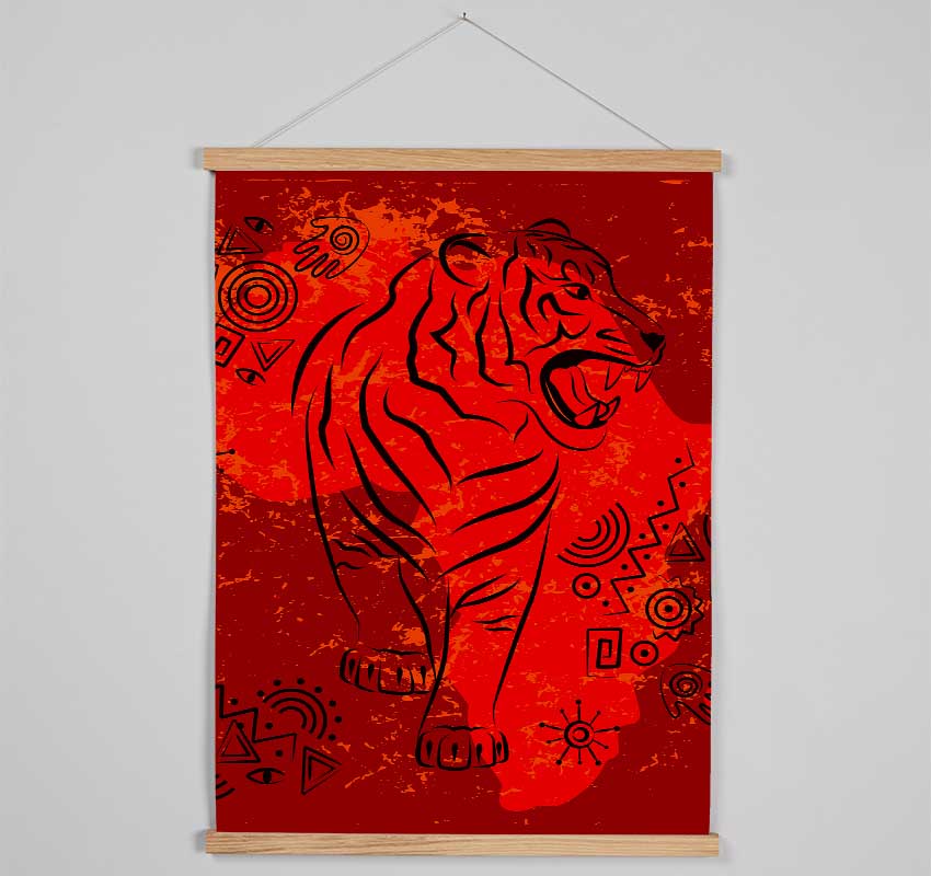 Indian Tiger Hanging Poster - Wallart-Direct UK