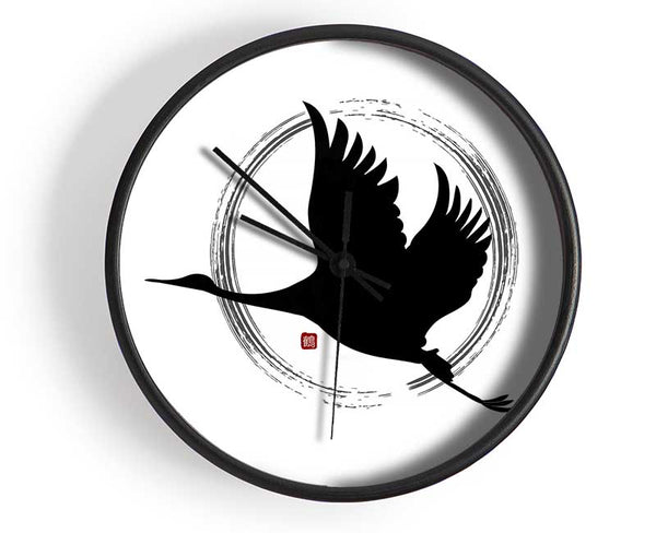 Japanese Crane 3 Clock - Wallart-Direct UK