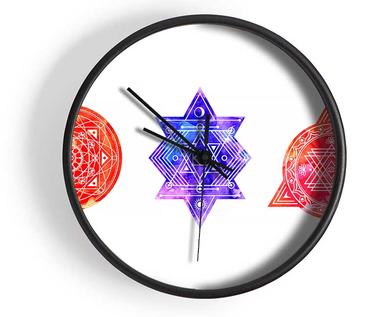 Indian Symbols Clock - Wallart-Direct UK