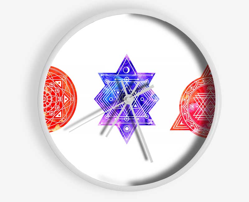 Indian Symbols Clock - Wallart-Direct UK