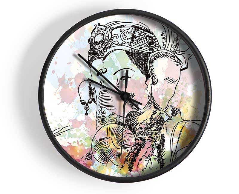 Hindu God Ganesha 7 Clock - Wallart-Direct UK