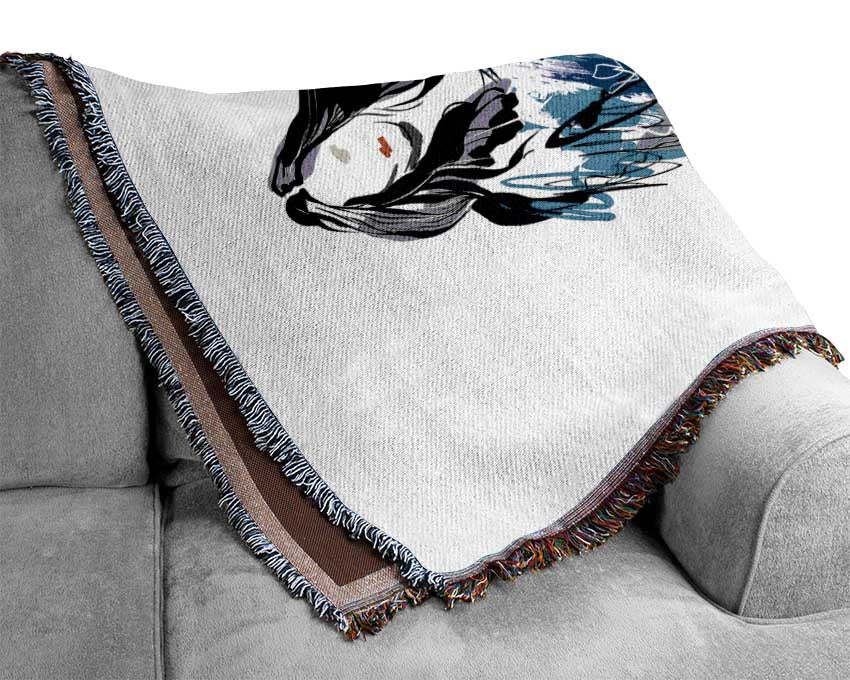 Runway Blues Woven Blanket