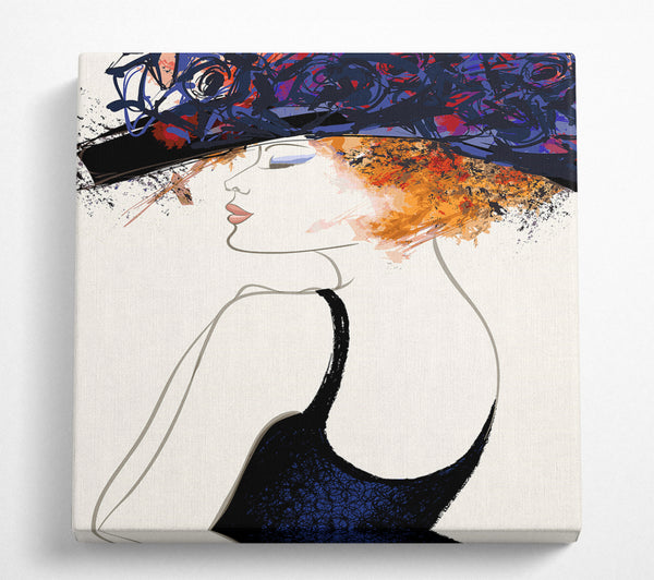 A Square Canvas Print Showing Hats Hats Hats Square Wall Art