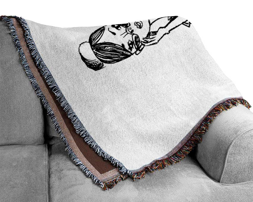 Elegance Is Free Woven Blanket