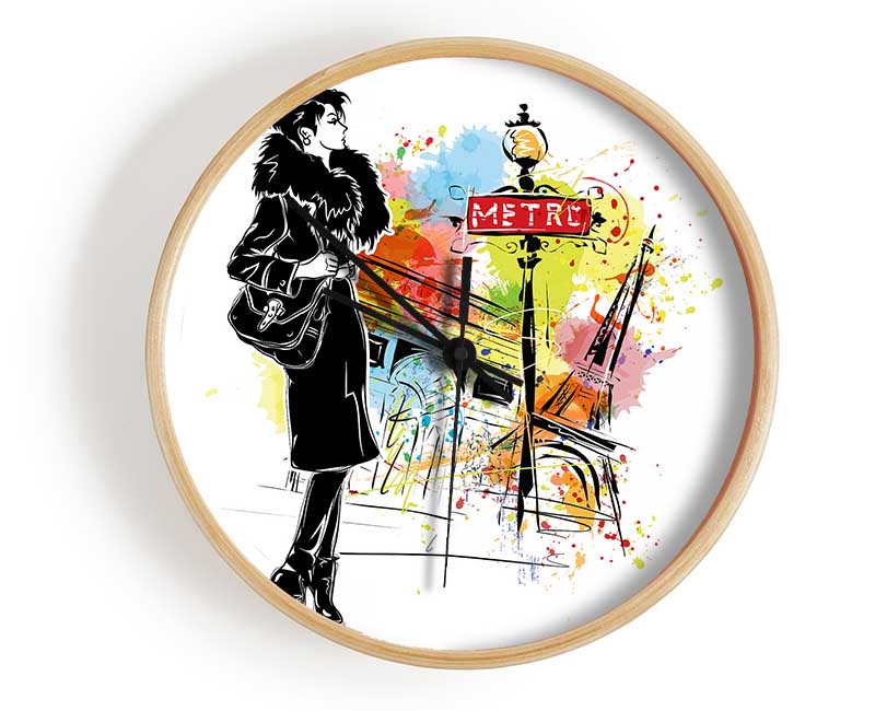 Paris Streets 2 Clock - Wallart-Direct UK