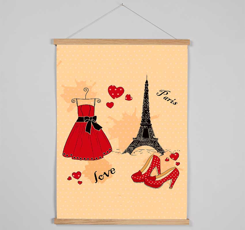 Paris With Love Hanging Poster - Wallart-Direct UK