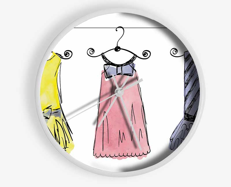 Mini Dresses Clock - Wallart-Direct UK