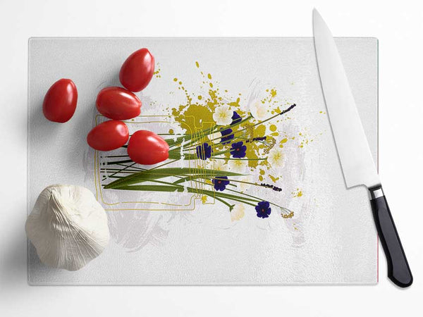 Vase Absract Glass Chopping Board