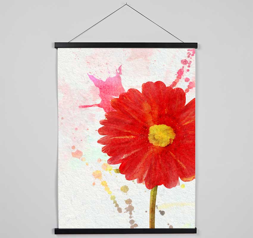 Gerbera Splash Hanging Poster - Wallart-Direct UK