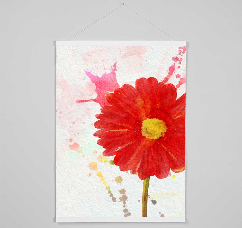 Gerbera Splash Hanging Poster - Wallart-Direct UK