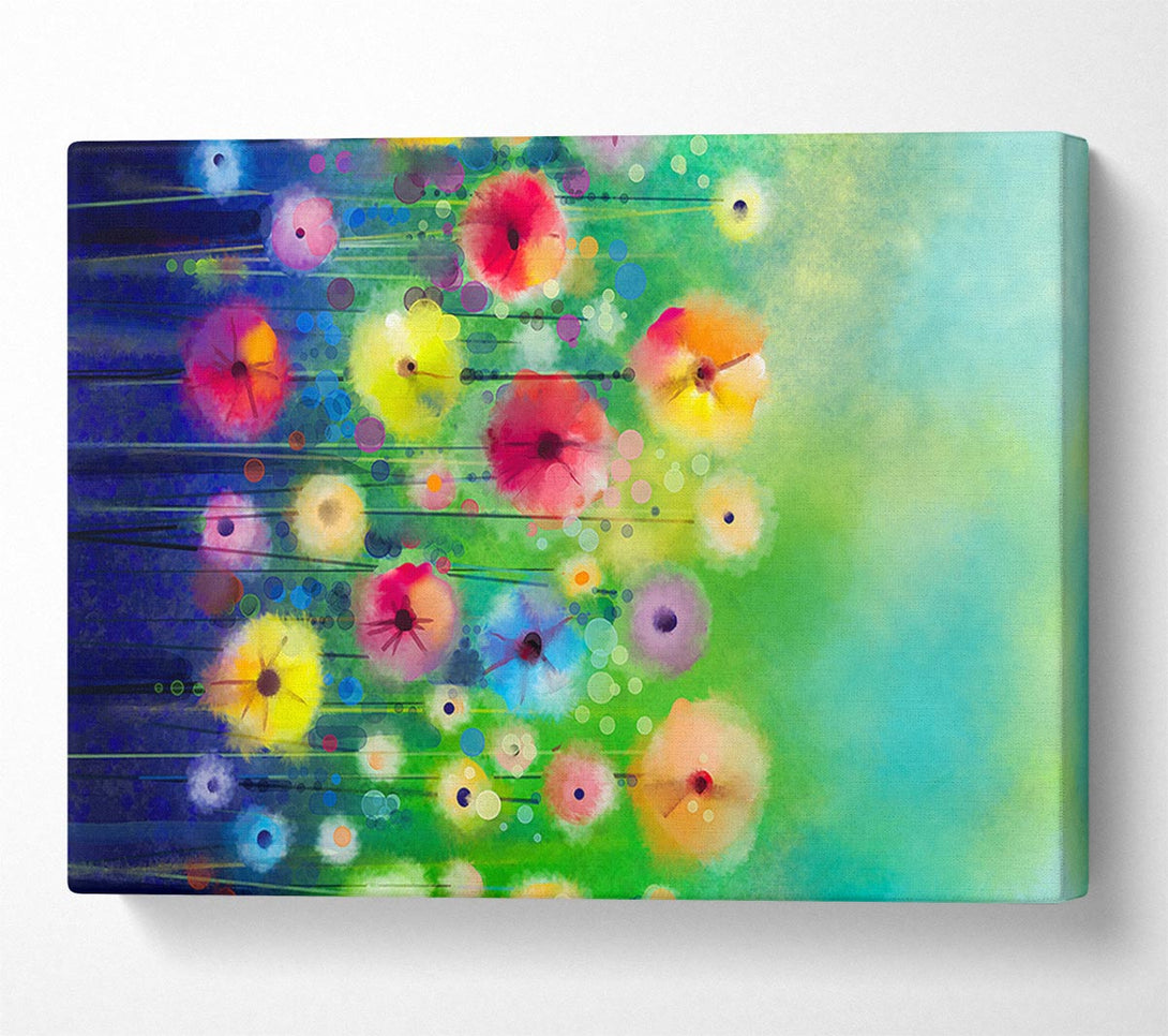 Picture of Psychedelic Flower Garden Canvas Print Wall Art