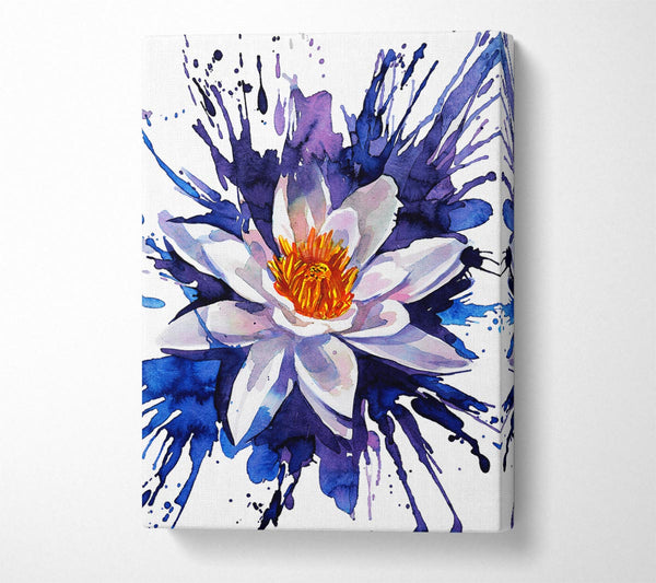 Picture of Water Lily Blues Canvas Print Wall Art