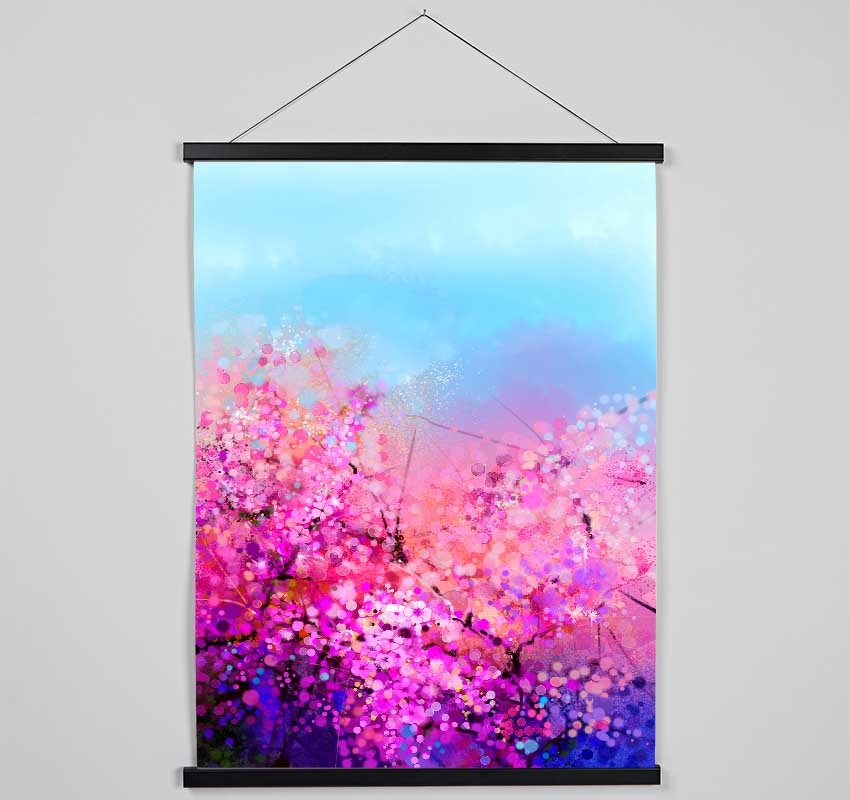 Pink Petal Madness Hanging Poster - Wallart-Direct UK