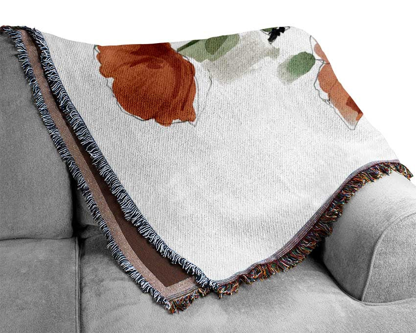 Poppies In Bloom Woven Blanket