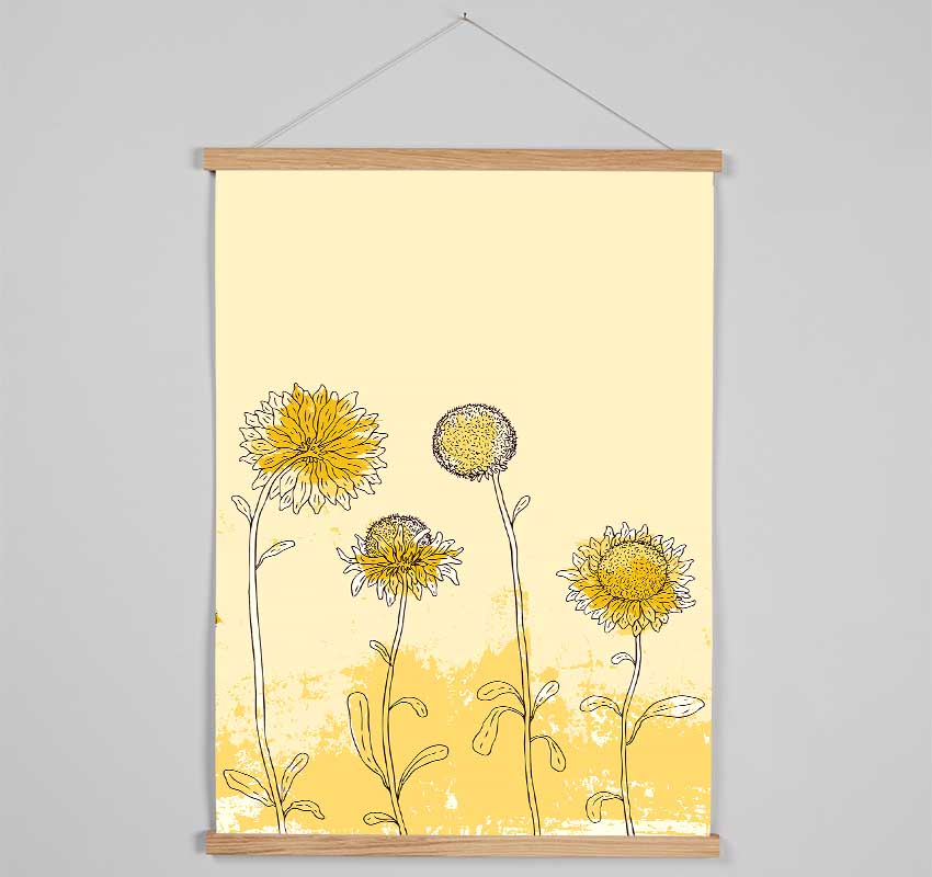 Sunflower Meadow Hanging Poster - Wallart-Direct UK