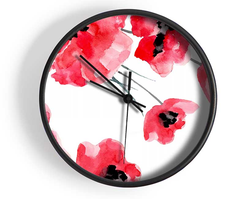 Just Poppies Clock - Wallart-Direct UK