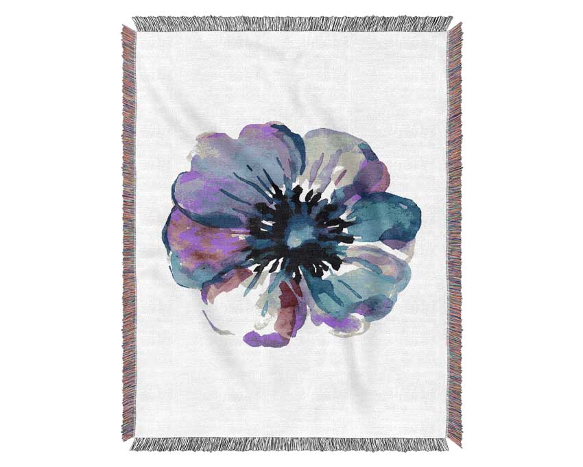 Psychedelic Flower Head Woven Blanket