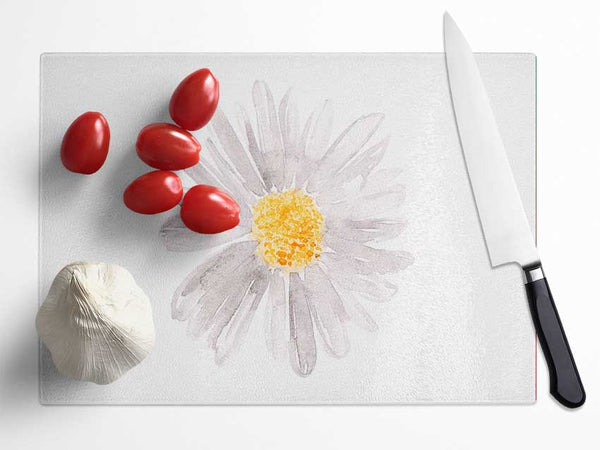 Grey Petal Beauty Glass Chopping Board