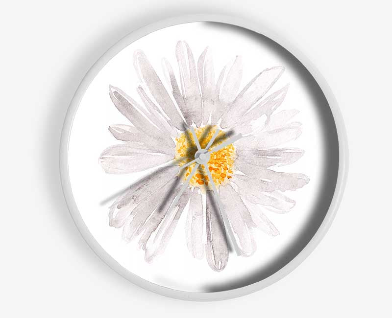 Grey Petal Beauty Clock - Wallart-Direct UK