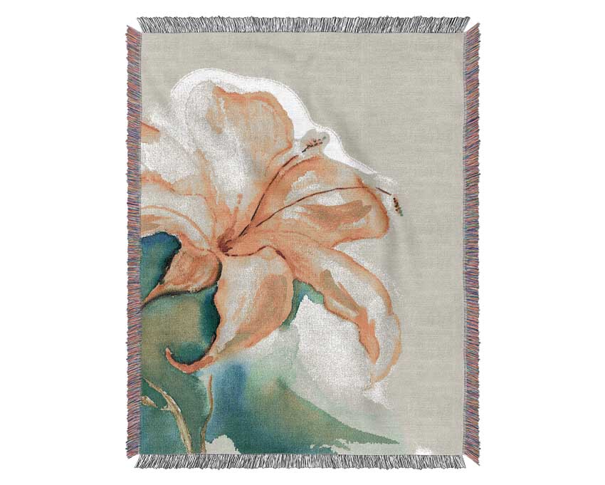 Single Lily Woven Blanket