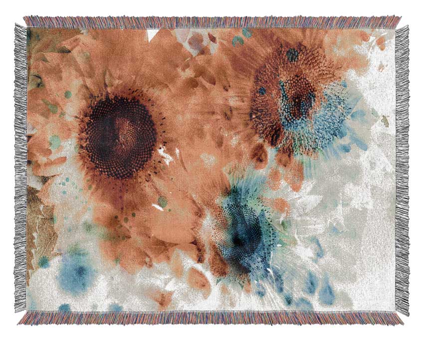 Sunflower Abstract Woven Blanket