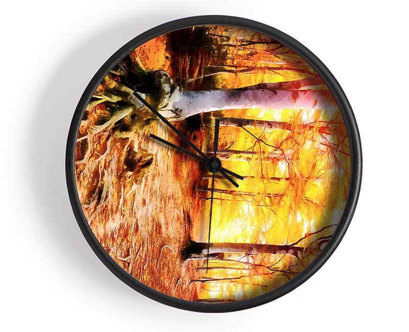 Golden Tre Walk Clock - Wallart-Direct UK