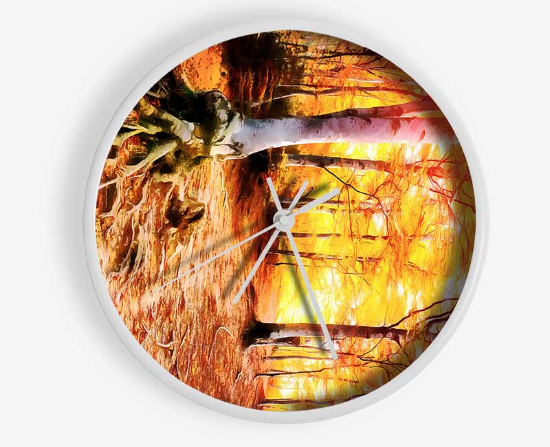 Golden Tre Walk Clock - Wallart-Direct UK