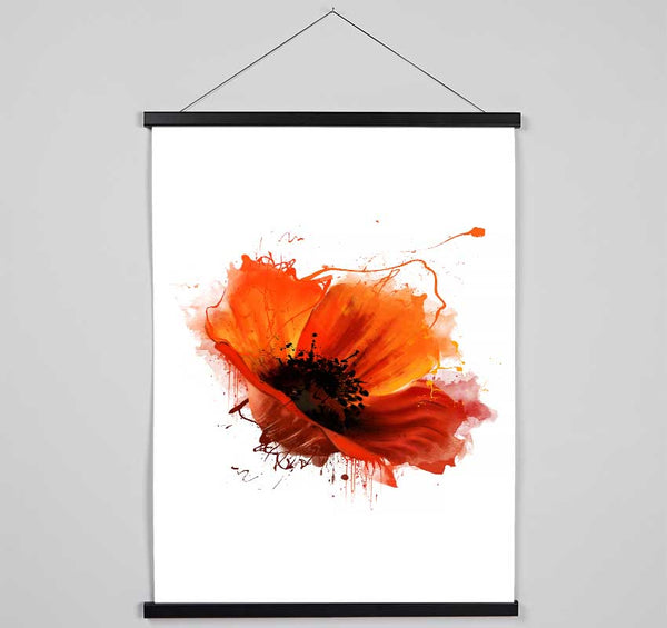 Red Poppy Head Hanging Poster - Wallart-Direct UK