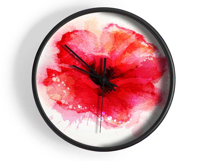 Delicate Poppy Clock - Wallart-Direct UK