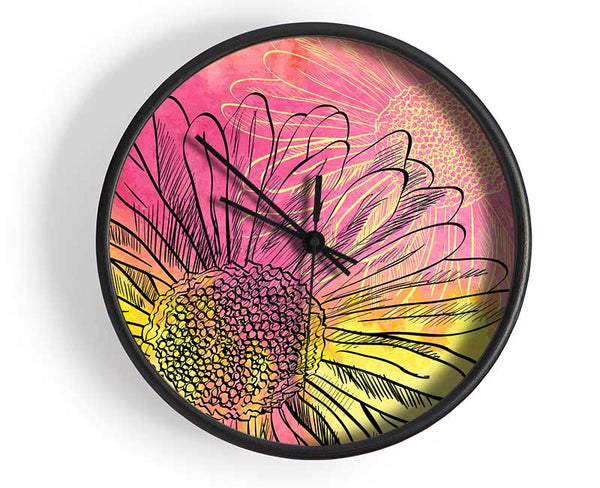 Summer Daisies Clock - Wallart-Direct UK