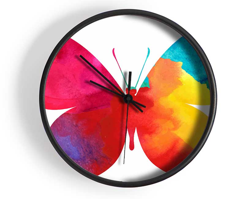 Rainbow Butterfly Clock - Wallart-Direct UK