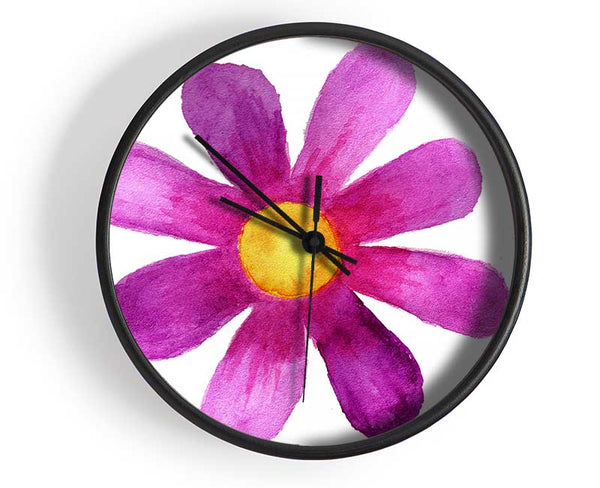 Pink Daisy Face Clock - Wallart-Direct UK