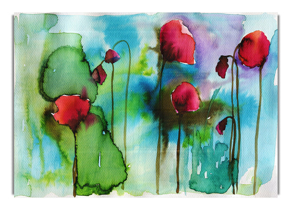 Watercolour Poppies