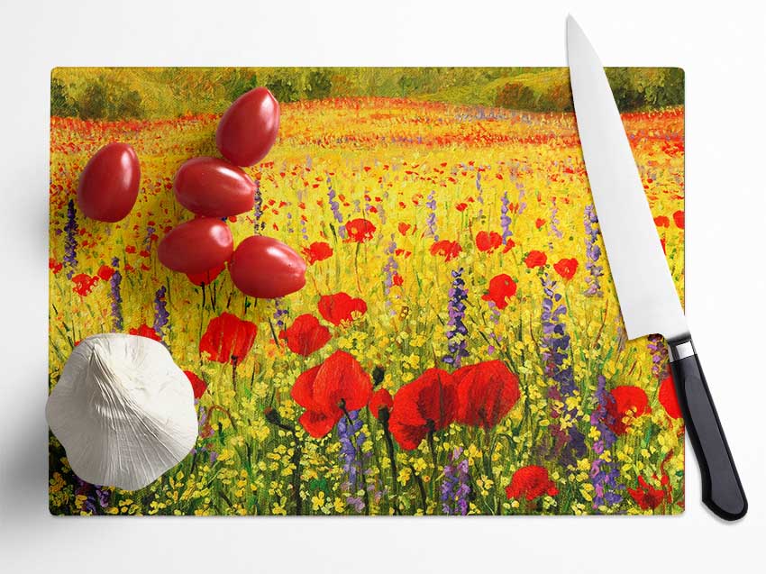 Poppy And Larkspur Magic Glass Chopping Board