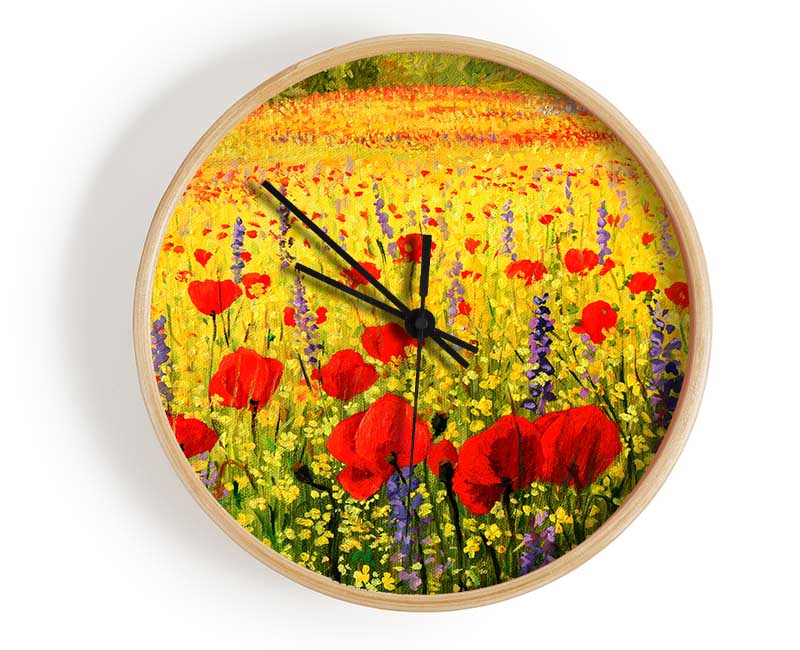 Poppy And Larkspur Magic Clock - Wallart-Direct UK