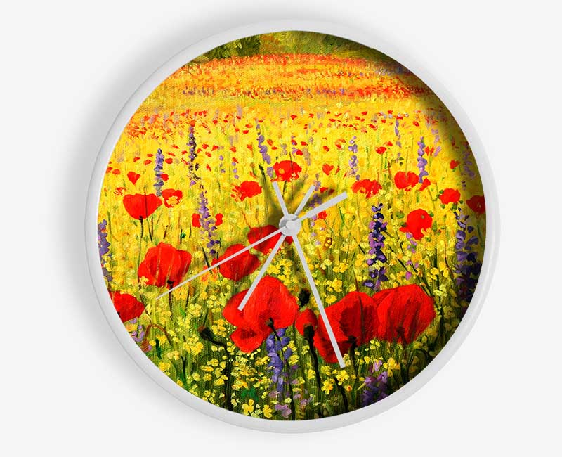 Poppy And Larkspur Magic Clock - Wallart-Direct UK