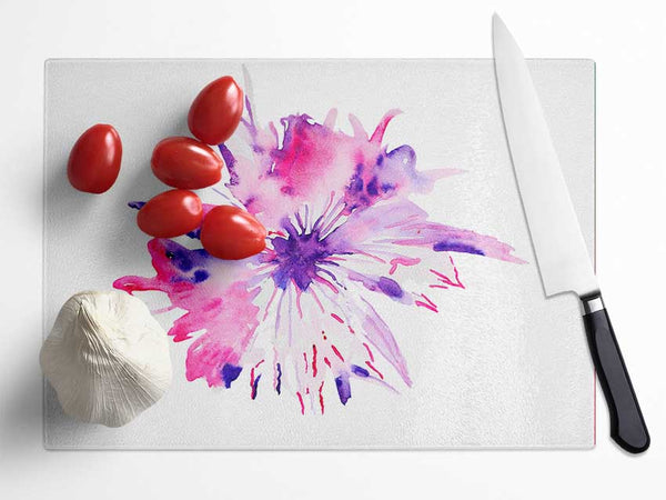 Stunning Petals Glass Chopping Board