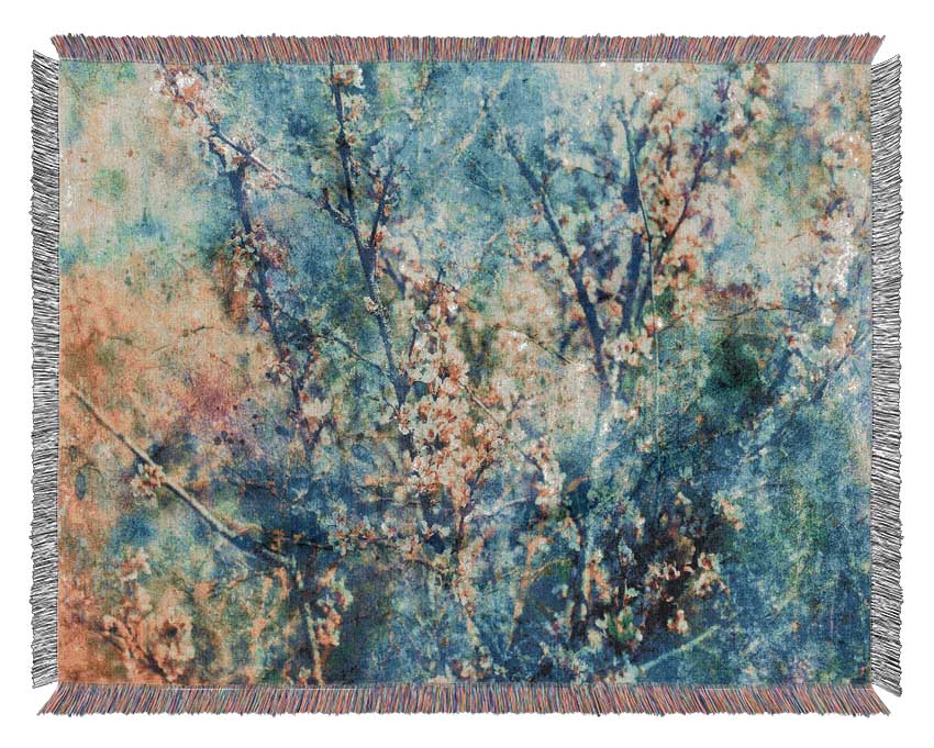 Cherry Tree Illusion Woven Blanket