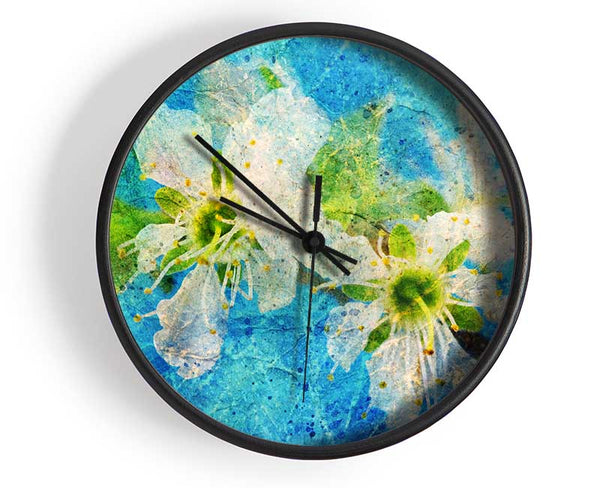 Cherry Apple Blossom Clock - Wallart-Direct UK