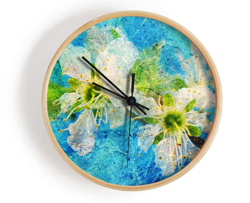 Cherry Apple Blossom Clock - Wallart-Direct UK