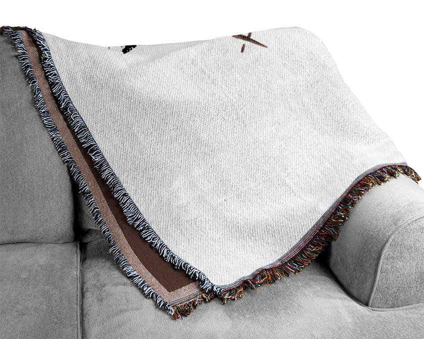 Cherry Tree Branch Woven Blanket