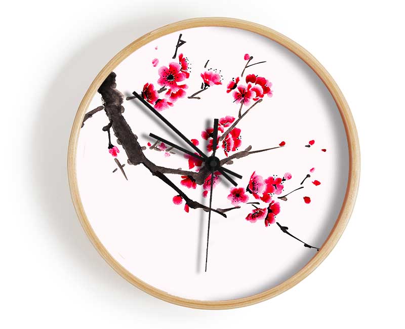 Cherry Tree Branch Clock - Wallart-Direct UK