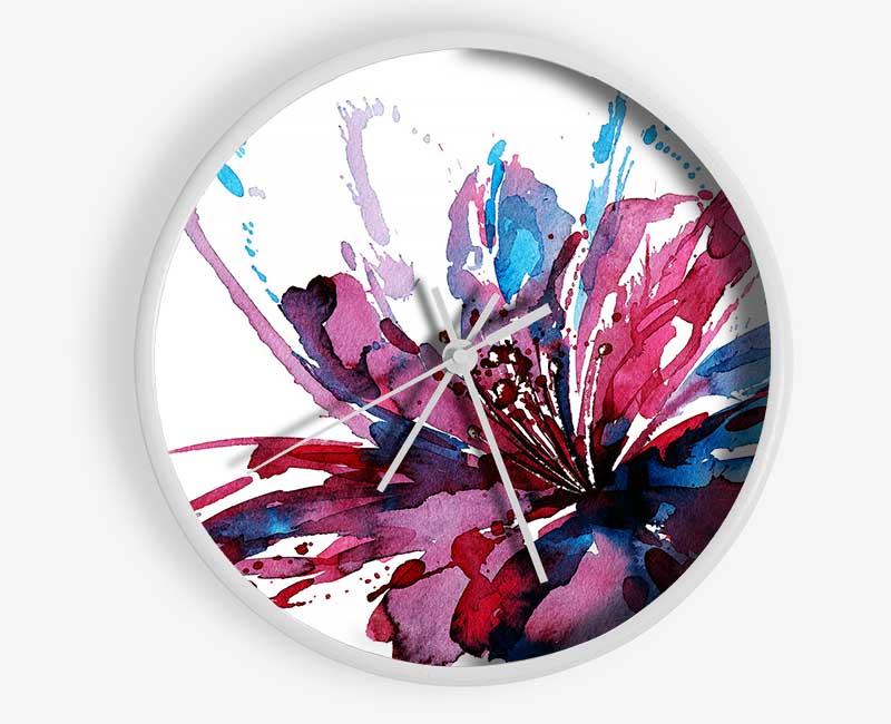 Lily Splash Clock - Wallart-Direct UK