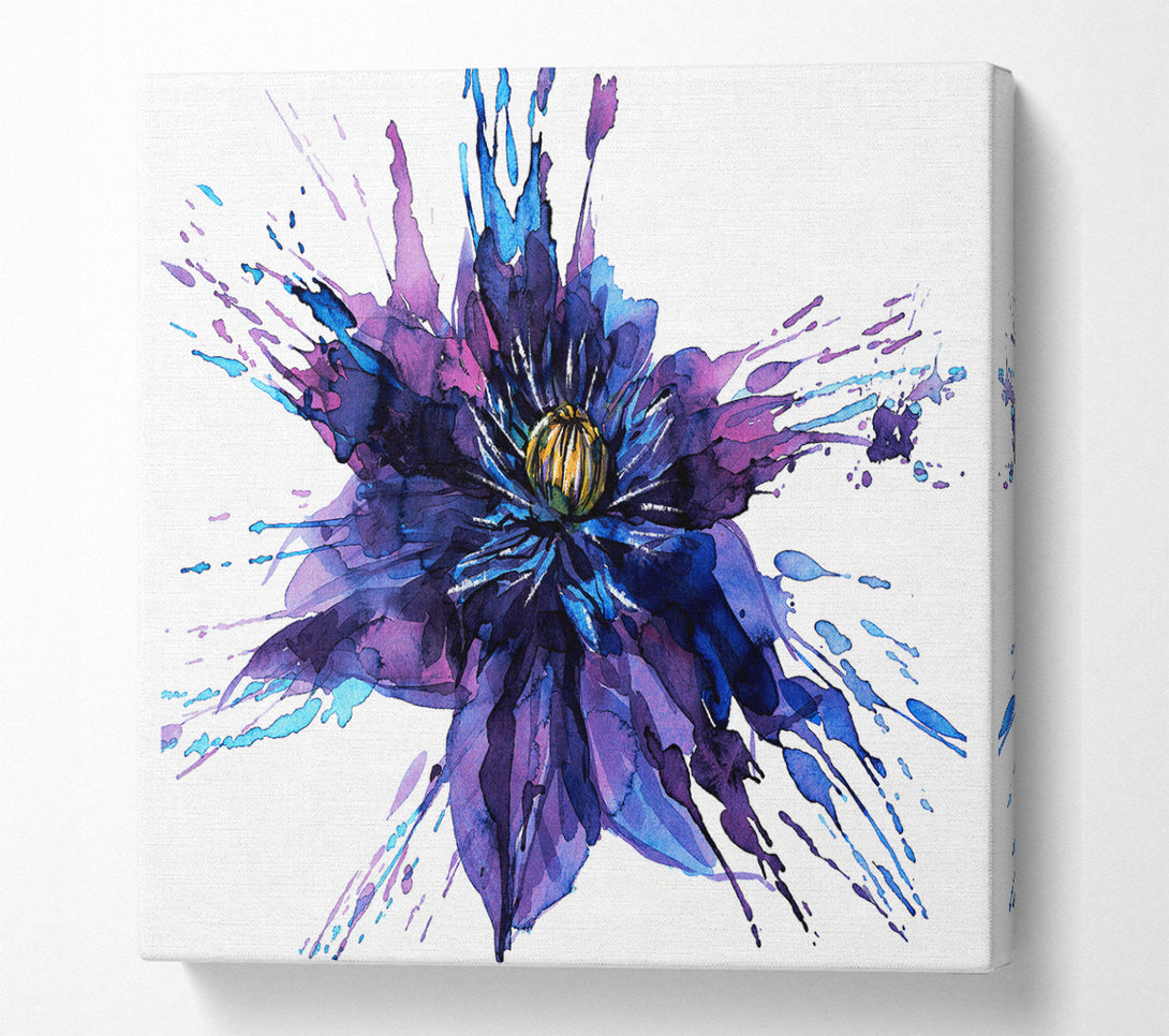 A Square Canvas Print Showing Water Lily Splash Square Wall Art