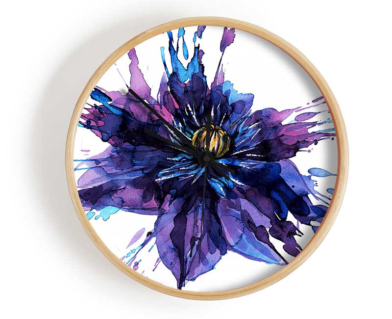 Water Lily Splash Clock - Wallart-Direct UK