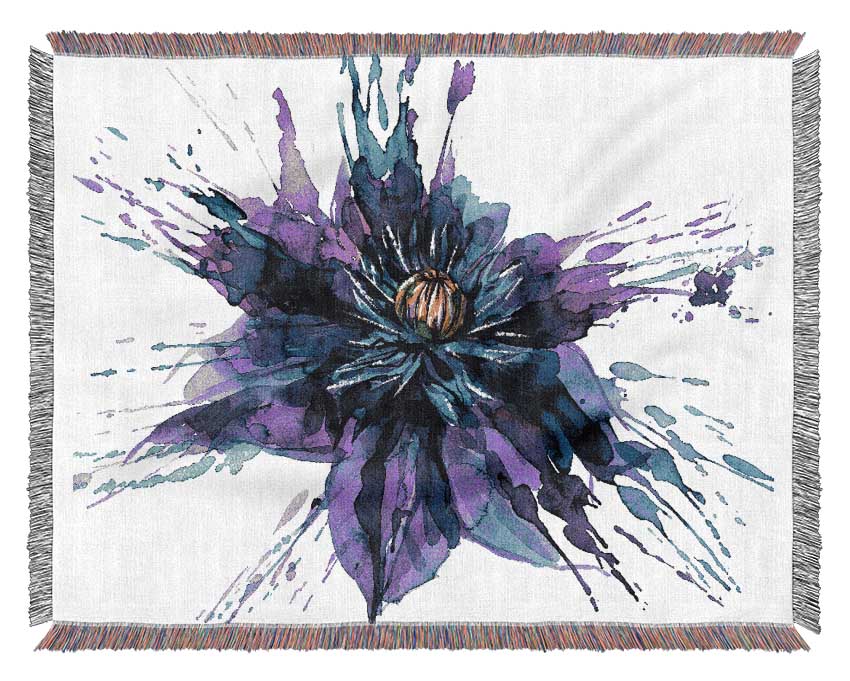 Water Lily Splash Woven Blanket